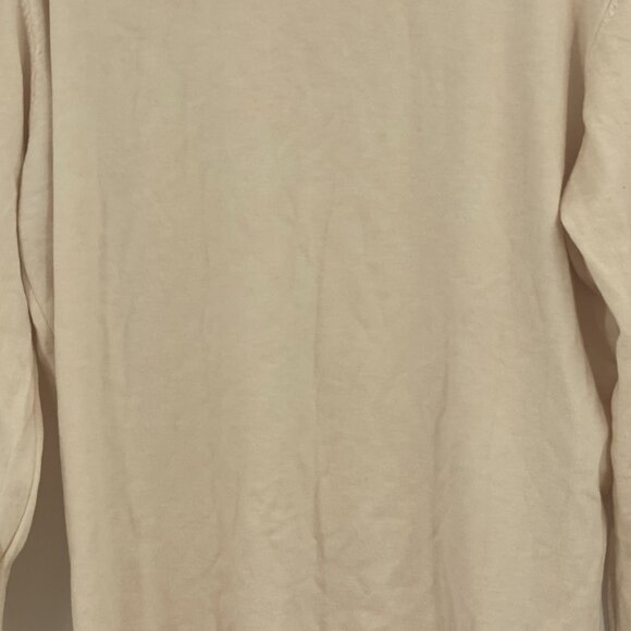 SANGTREE Women's XXL Soft Turtleneck Sweater Heather Cream Lightweight Viscose - Picture 6 of 8